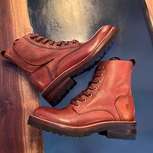 FRYE Ella Moto lace Womens boots new size 6